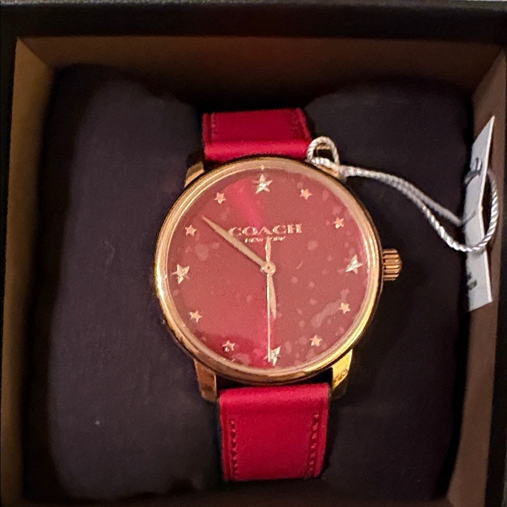 Coach Red and Gold Starry Watch